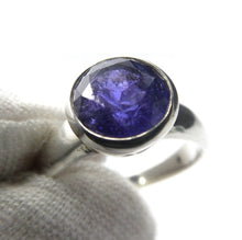 Load image into Gallery viewer, Tanzanite Ring | Faceted Round | Deep Blue/Violet | 925 Silver | US Size 7 | AUS Size N1/2 | Achieve peak potential with Joy &amp; Support | Crystal Heart Melbourne est 1986