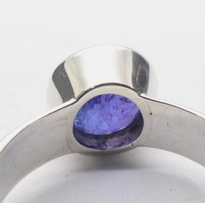 Tanzanite Ring | Faceted Round | Deep Blue/Violet | 925 Silver | US Size 7 | AUS Size N1/2 | Achieve peak potential with Joy & Support | Crystal Heart Melbourne est 1986