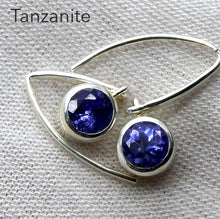 Load image into Gallery viewer, Tanzanite Earring | Faceted Round | Deep Blue/Violet | 925 Silver | 7 mm stones | Achieve peak potential with Joy &amp; Support | Crystal Heart Melbourne est 1986