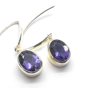 Iolite Earrings | Faceted Ovals  | Fine 925 Sterling Silver | Water Sapphire | Pleochroic |Spiritual Direction | Crystal Heart Melbourne Australia since 1986