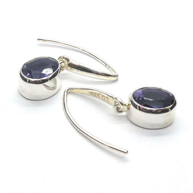 Iolite Earrings | Faceted Ovals  | Fine 925 Sterling Silver | Water Sapphire | Pleochroic |Spiritual Direction | Crystal Heart Melbourne Australia since 1986