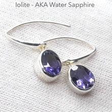 Load image into Gallery viewer, Iolite Earrings | Faceted Ovals  | Fine 925 Sterling Silver | Water Sapphire | Pleochroic |Spiritual Direction | Crystal Heart Melbourne Australia since 1986