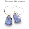 Tanzanite Earring | Crystalline Raw Niugggets | Deep Blue/Violet | 925 Silver | Achieve peak potential with Joy & Support | Crystal Heart Melbourne est 1986