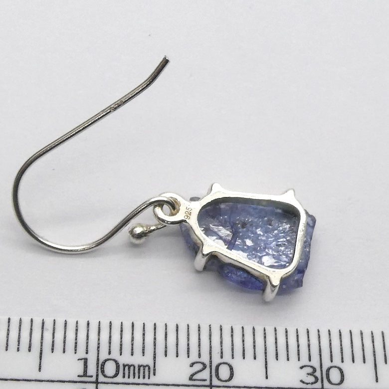 Tanzanite Earring | Crystalline Raw Niugggets | Deep Blue/Violet | 925 Silver | Achieve peak potential with Joy & Support | Crystal Heart Melbourne est 1986