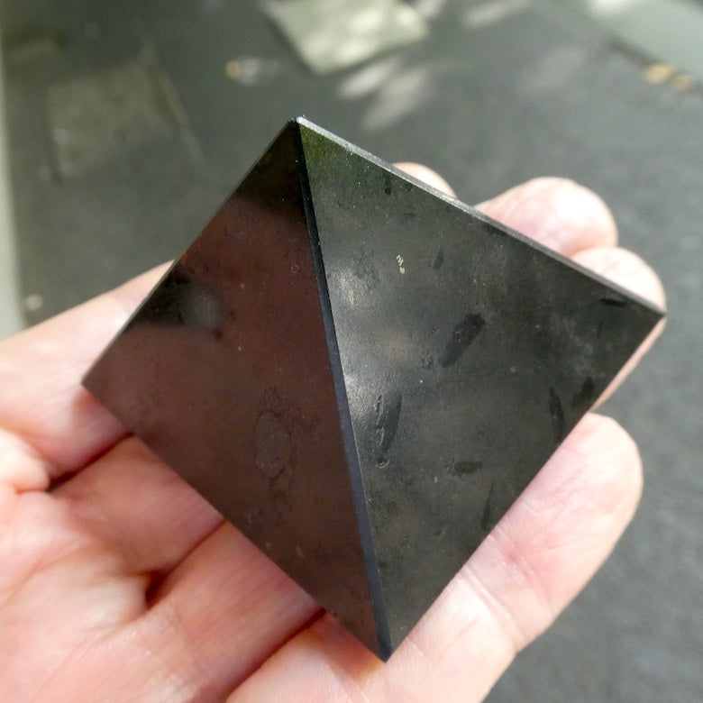 Shungite Pyramid | Purifying Healing Grounding | Genuine Gemstones from Crystal Heart Melbourne since 1986