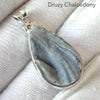 Druzy Chalcedony Pendant  ] 925 Sterling Silver | Feminine Folds and Sparkling Quartz | Feminine Power | Crystal Heart Melbourne Australia since 1986