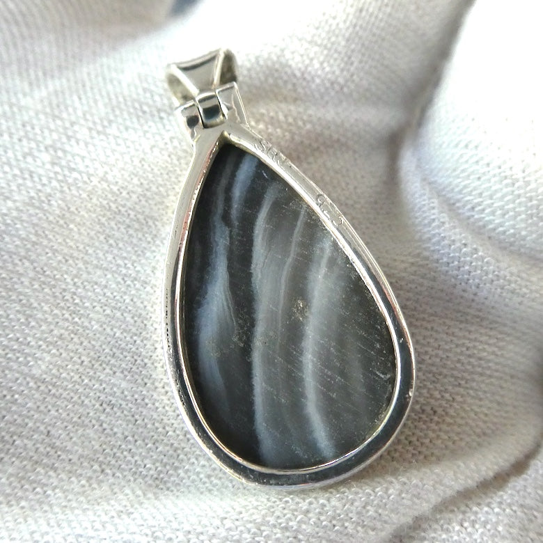 Druzy Chalcedony Pendant  ] 925 Sterling Silver | Feminine Folds and Sparkling Quartz | Feminine Power | Crystal Heart Melbourne Australia since 1986