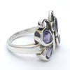 Iolite (Water Sapphire) Ring, Butterfly, 925 Sterling Silver