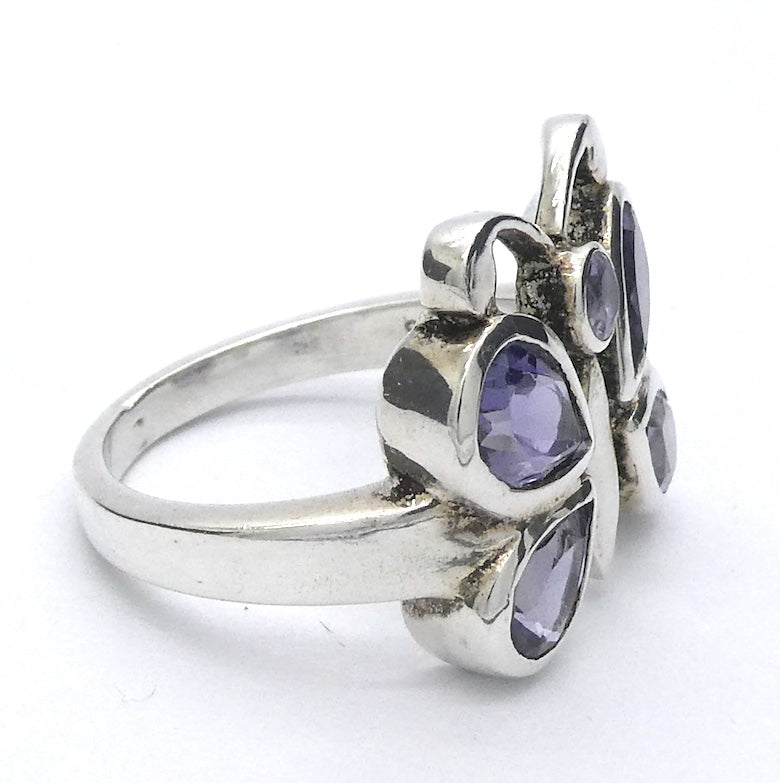 Iolite (Water Sapphire) Ring, Butterfly, 925 Sterling Silver