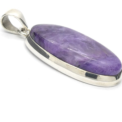 Charoite Pendant | Purple Cabochon | 925 Sterling silver | Awaken Spiritual Powers | Courage on the Path | Genuine Gemstones at Crystal Heart Melbourne est 1986