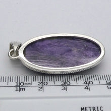 Load image into Gallery viewer, Charoite Pendant | Purple Cabochon | 925 Sterling silver | Awaken Spiritual Powers | Courage on the Path | Genuine Gemstones at Crystal Heart Melbourne est 1986