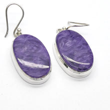 Load image into Gallery viewer, Charoite Earrings | Large Purple Ovals | 925 Sterling silver | Awaken Spiritual Powers | Courage on the Path | Genuine Gemstones at Crystal Heart Melbourne 1986