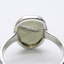 Load image into Gallery viewer, Moldavite Ring | Genuine Raw Nugget | 925 Sterling Silver | US Size 5.75 | Aus Size L | Chechya | Intense Heart Transformation | Crystal Heart Melbourne est 1986