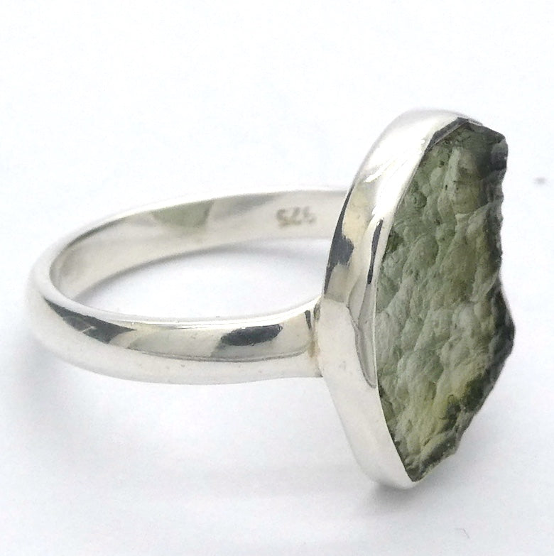 Moldavite Ring | Genuine Raw Nugget | 925 Sterling Silver | US Size 5.75 | Aus Size L | Chechya | Intense Heart Transformation | Crystal Heart Melbourne est 1986
