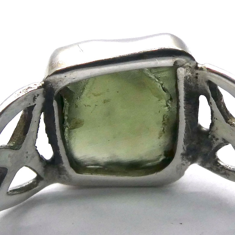 Moldavite Ring | Genuine Raw Nugget | 925 Sterling Silver | Celtic | US Size 7.75 | Aus Size P | Intense Heart Transformation | Crystal Heart Melbourne est 1986