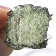 Load image into Gallery viewer, Moldavite Ring | Genuine Raw Nugget | 925 Sterling Silver | Celtic | US Size 9.75 | Aus Size T | Intense Heart Transformation | Crystal Heart Melbourne est 1986