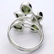 Load image into Gallery viewer, Moldavite Ring | 5 Genuine Raw Nuggets | 925 Sterling Silver | US Size 9 | Aus Size R1/2 | Intense Heart Transformation | Crystal Heart Melbourne est 1986