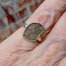 Load image into Gallery viewer, Moldavite Ring | Genuine Raw Nugget | 925 Sterling Silver | US Size 5.75 | Aus Size L | Chechya | Intense Heart Transformation | Crystal Heart Melbourne est 1986