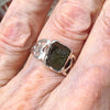 Moldavite Ring | Genuine Raw Nugget | 925 Sterling Silver | Celtic | US Size 7.75 | Aus Size P | Intense Heart Transformation | Crystal Heart Melbourne est 1986