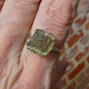 Moldavite Ring | Genuine Raw Nugget | 925 Sterling Silver | Celtic | US Size 9.75 | Aus Size T | Intense Heart Transformation | Crystal Heart Melbourne est 1986