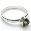 Moldavite Ring | Dainty Faceted Stone | Genuine | 925 Sterling Silver | US Size 9 | Aus Size R1/2 | Intense Heart Transformation | Crystal Heart Melbourne est 1986