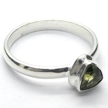 Load image into Gallery viewer, Moldavite Ring | Dainty Faceted Stone | Genuine | 925 Sterling Silver | US Size 9 | Aus Size R1/2 | Intense Heart Transformation | Crystal Heart Melbourne est 1986