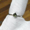 Moldavite Ring | Dainty Faceted Teardrop | Genuine | 925 Sterling Silver | US Size 7 | Aus Size N1/2 | Intense Heart Transformation | Crystal Heart Melbourne est 1986