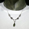 Moldavite Necklace with Meteorite & Herkimer | 925 Sterling Silver | Universal Connection & Grounding | Genuine Gems from Crystal Heart Australia 1986