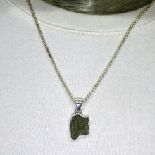 Load image into Gallery viewer, Moldavite Pendant | Genuine Raw Nugget | 925 Sterling Silver | Bezel Set | Open Back | Intense Heart Transformation | Crystal Heart Melbourne est 1986