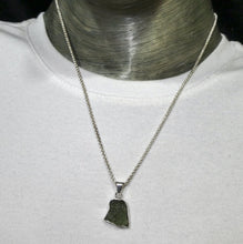 Load image into Gallery viewer, Moldavite Pendant | Genuine Raw Nugget | 925 Sterling Silver | Bezel Set | Open Back | Intense Heart Transformation | Crystal Heart Melbourne est 1986