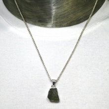 Load image into Gallery viewer, Moldavite Pendant | Genuine Raw Nugget | 925 Sterling Silver | Bezel Set | Open Back | Intense Heart Transformation | Crystal Heart Melbourne est 1986