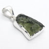 Moldavite Pendant | Genuine Raw Nugget | 925 Sterling Silver | Bezel Set | Open Back | Intense Heart Transformation | Crystal Heart Melbourne est 1986