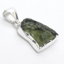 Load image into Gallery viewer, Moldavite Pendant | Genuine Raw Nugget | 925 Sterling Silver | Bezel Set | Open Back | Intense Heart Transformation | Crystal Heart Melbourne est 1986