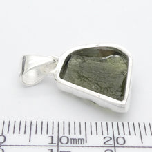 Load image into Gallery viewer, Moldavite Pendant | Genuine Raw Nugget | 925 Sterling Silver | Bezel Set | Open Back | Intense Heart Transformation | Crystal Heart Melbourne est 1986