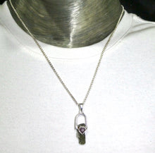 Load image into Gallery viewer, Moldavite Pendant | Genuine Raw Nugget with Raw Rubellite | 925 Sterling Silver | Intense Heart Transformation | Crystal Heart Melbourne est 1986