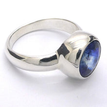 Load image into Gallery viewer, Sapphire Blue Kyanite Ring |  Faceted Round | 925 Silver | US Size 7.75 | AUS Size P | Deflect Negativity | Spirit Journey | Crystal Heart Melbourne est 1986