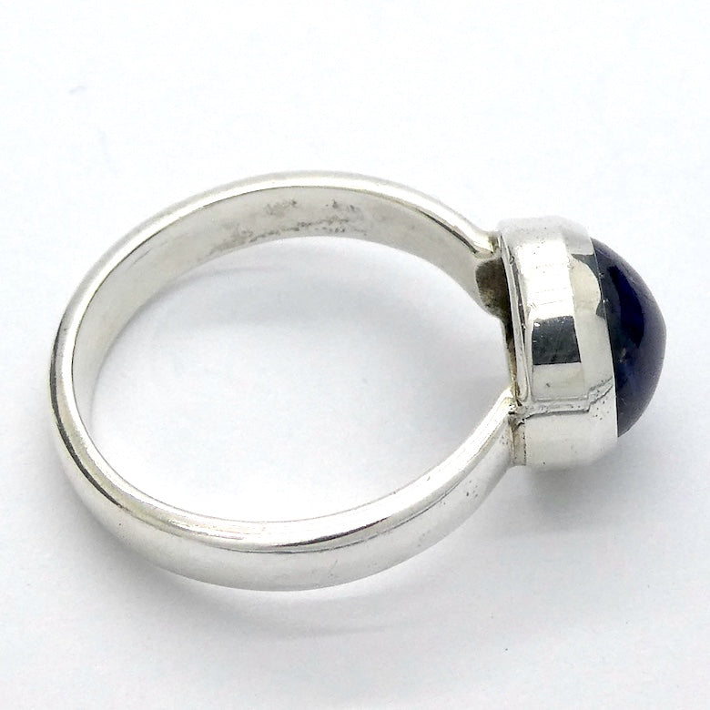 Sapphire Blue Kyanite Ring |Roundl Cab | 925 Silver | US Size 6 | AUS Size L1/2 | Deflect Negativity | Spirit Journey | Crystal Heart Melbourne est 1986
