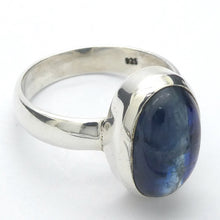 Load image into Gallery viewer, Sapphire Blue Kyanite Ring  Oval Cab | 925 Silver | US Size 9 | AUS Size R1/2 | Deflect Negativity | Spirit Journey | Crystal Heart Melbourne est 1986