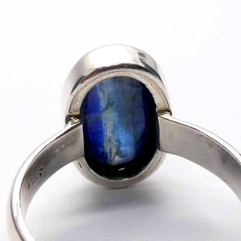 Sapphire Blue Kyanite Ring  Oval Cab | 925 Silver | US Size 9 | AUS Size R1/2 | Deflect Negativity | Spirit Journey | Crystal Heart Melbourne est 1986