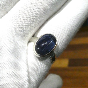 Sapphire Blue Kyanite Ring  Oval Cab | 925 Silver | US Size 10 | AUS Size T1/2 | Deflect Negativity | Spirit Journey | Crystal Heart Melbourne est 1986