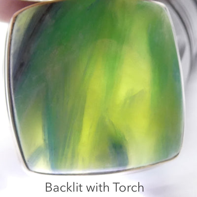 Kyanite Pendant | Mermaid, soft green blue | 925 Sterling Silver | gentle healing and inner connection | EMF Protection | Spiritual Vision | Crystal Heart  Australia 1986