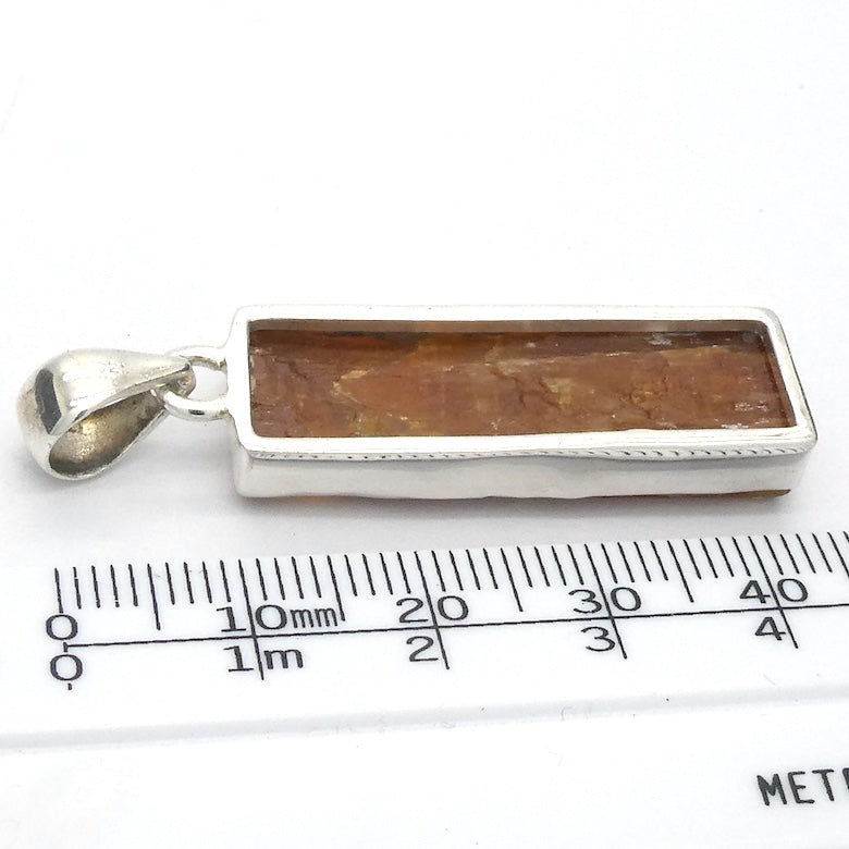 Raw Orange Kyanite Pendant |  925 Sterling Silver | Energise and Focus | EMF, Negativity Protect | Vision & Motivation | Crystal Heart Australia est 1986