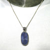 Blue Kyanite Pendant, Raw Oval, 925 Sterling Silver r2