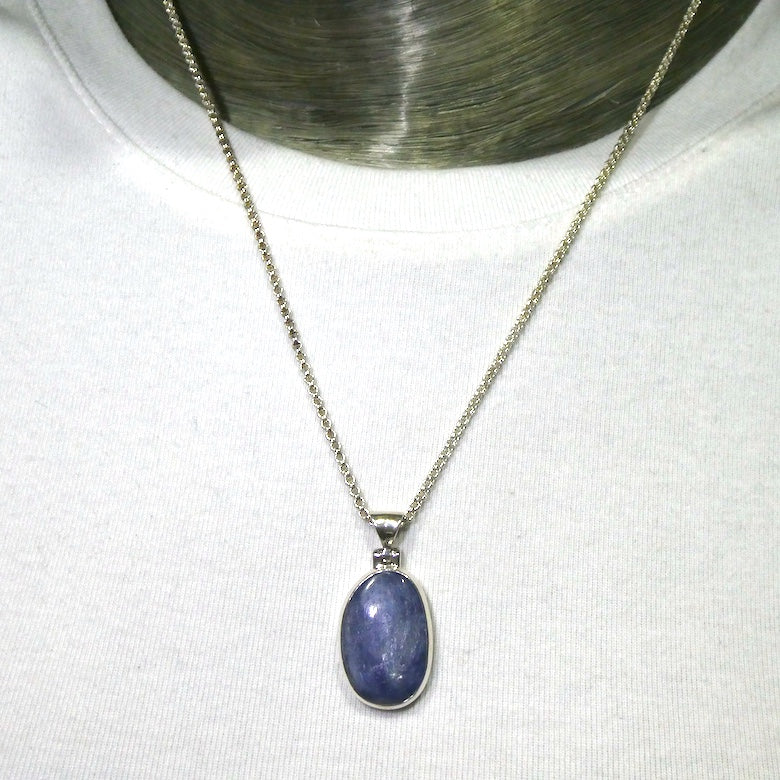 Blue Kyanite | Oval | 925 Sterling Silver | Focus | Protective for EMFs | Doesn't hold Negativity | Spiritual Vision | Crystal Heart  Australia since 1986