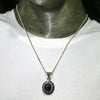 Blue Kyanite | AA Sapphire Blue Oval | Ornate 925 Sterling Silver | Focus | EMF Protection | No Negativity | Spiritual Vision | Crystal Heart  Australia 1986