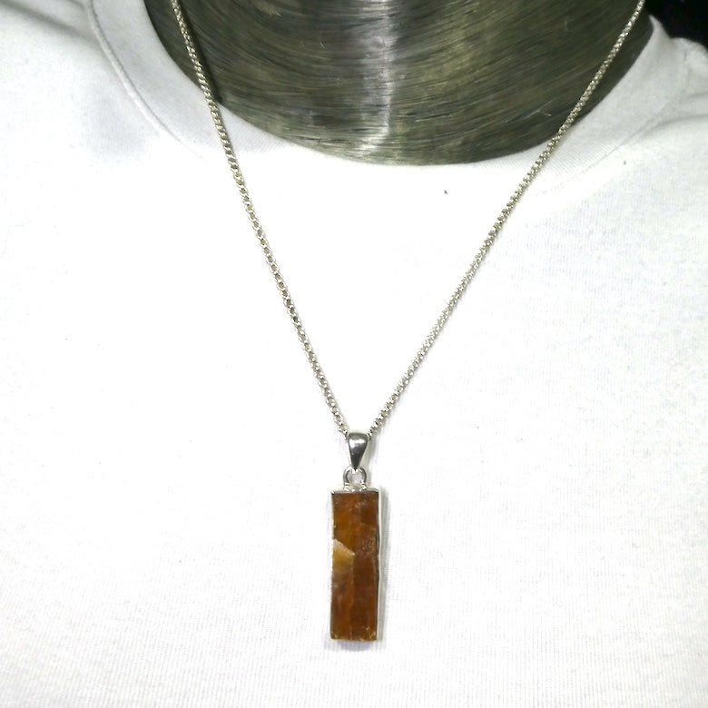 Raw Orange Kyanite Pendant |  925 Sterling Silver | Energise and Focus | EMF, Negativity Protect | Vision & Motivation | Crystal Heart Australia est 1986