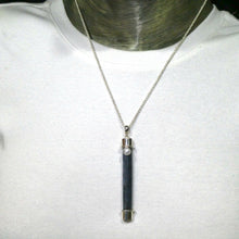 Load image into Gallery viewer, Blue Kyanite Pendant with Freshwater Pearl | 925 Sterling Silver | Focus | EMF Protection | No Negativity | Spiritual Vision | Crystal Heart  Australia 1986