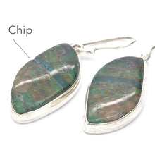 Load image into Gallery viewer, Kyanite Earrings, Mermaid Green/Blue, 925 Sterling Silver