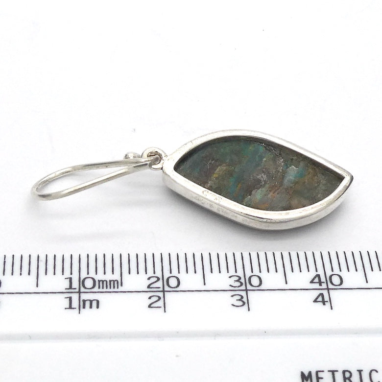 Kyanite Earrings | Mermaid, green blue | 925 Sterling Silver | gentle healing and inner connection | EMF Protection | Spiritual Vision | Crystal Heart  Australia 1986