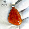 Fire Agate Pendant | Freeform Cabochon | Bezel Set | 925 Sterling Silver | Creativity | return Negative energy to source | Crystal Heart Melbourne est 1986